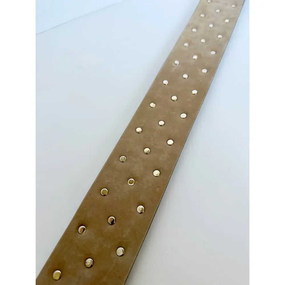 Streets Ahead Studded Leather Roger Belt Black Silver Small